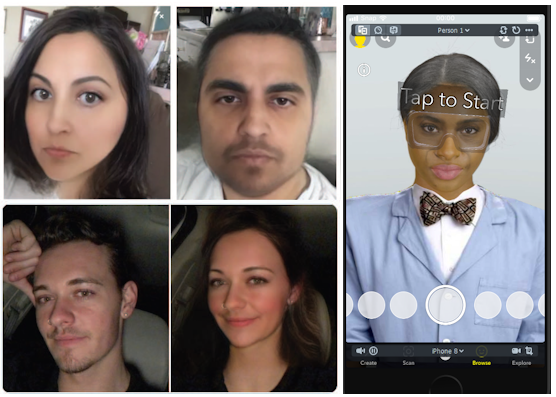 Research on identity and augmented reality face filters